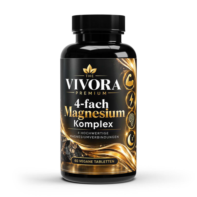 Magnesium 4fach Komplex - 60 vegane Tabletten